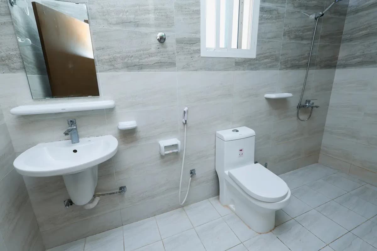 Bathroom in 2BHK Apartment furnished apartment